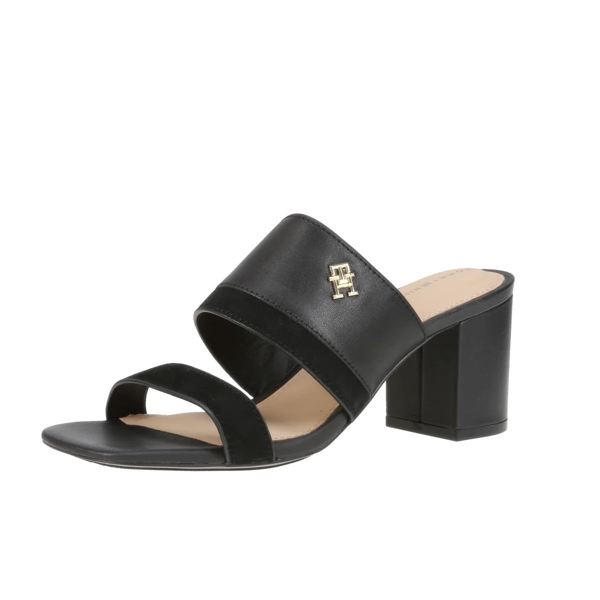 Leather & Suede Block Heel Mul - Image 5