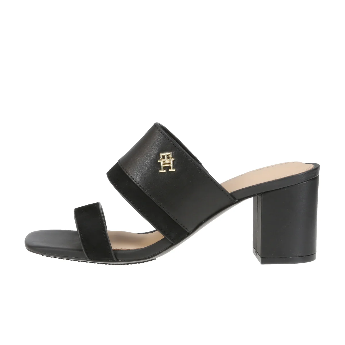 Leather & Suede Block Heel Mul - Image 6