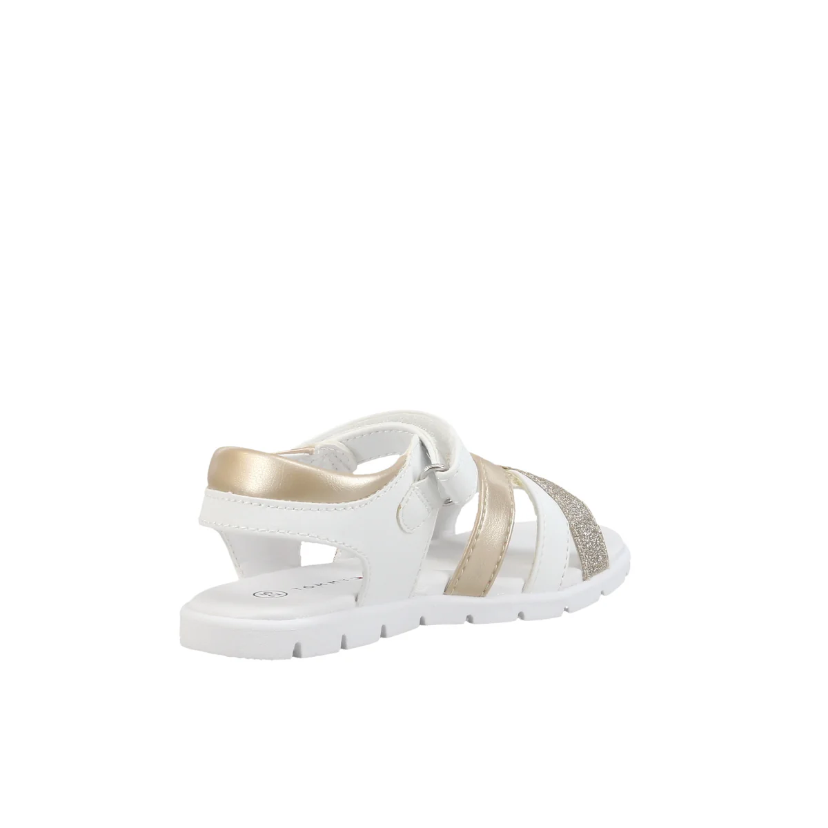 Velcro Sandal White/Gold - Image 3